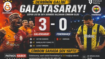 Galatasaray Derbide Farklı Kazandı: 3-0