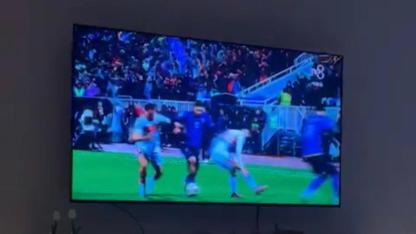 Ağrı'da Maçı Büyük Dikkatle İzleyen Kedi Gülümsetti (Videolu Haber)