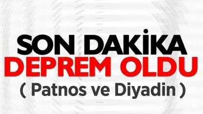 Patnos-Diyadin Hattında Deprem Hareketliliği