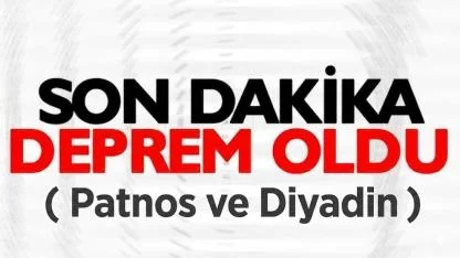 Patnos-Diyadin Hattında Deprem Hareketliliği