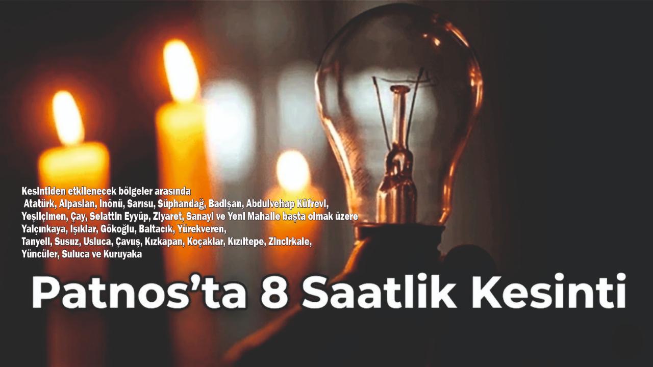 Patnos’ta Geniş Kapsamlı Elektrik Kesintisi