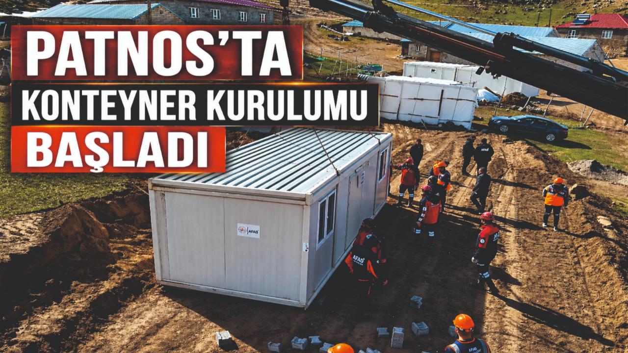 Patnos’ta Konteyner Kurulumu Başladı