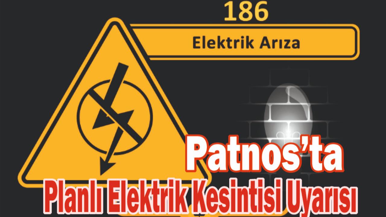 Patnos’ta Planlı Elektrik Kesintisi Uyarısı