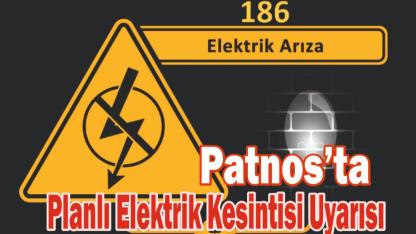 Patnos’ta Planlı Elektrik Kesintisi Uyarısı