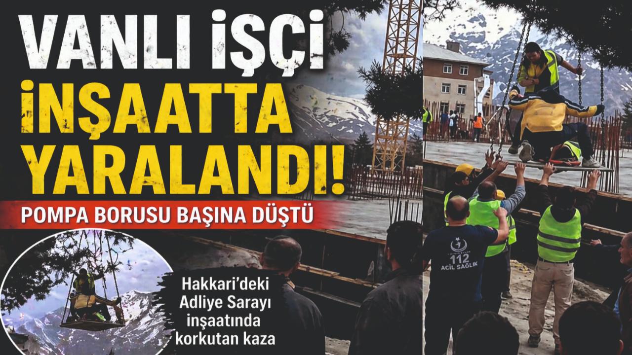 Vanlı İşçi İnşaatta Yaralandı