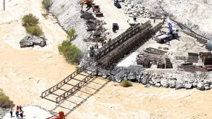 Vali Taşyapan, panel köprü yapım çalışmalarını yerinde inceledi