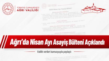 Ağrı Valiliği Nisan Ayı Asayiş Bültenini Açıkladı