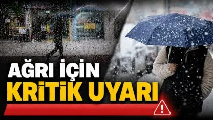 Ağrı Valiliği’nden Meteorolojik Uyarı