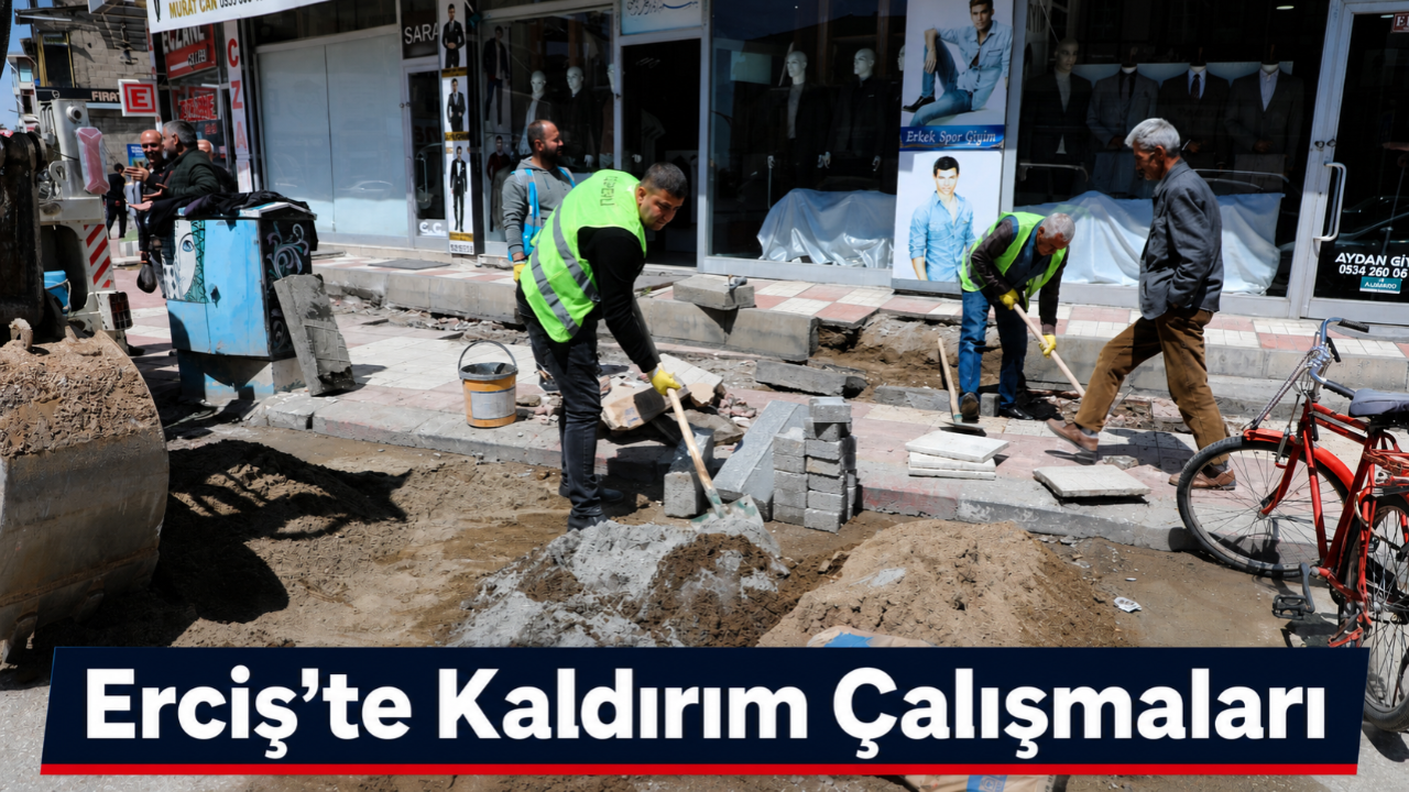 Erciş Belediyesi’nden Kaldırım Onarım Çalışması