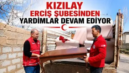 Kızılay Erciş Şubesinden İhtiyaç Sahibi Aileye Ev Eşyası Desteği