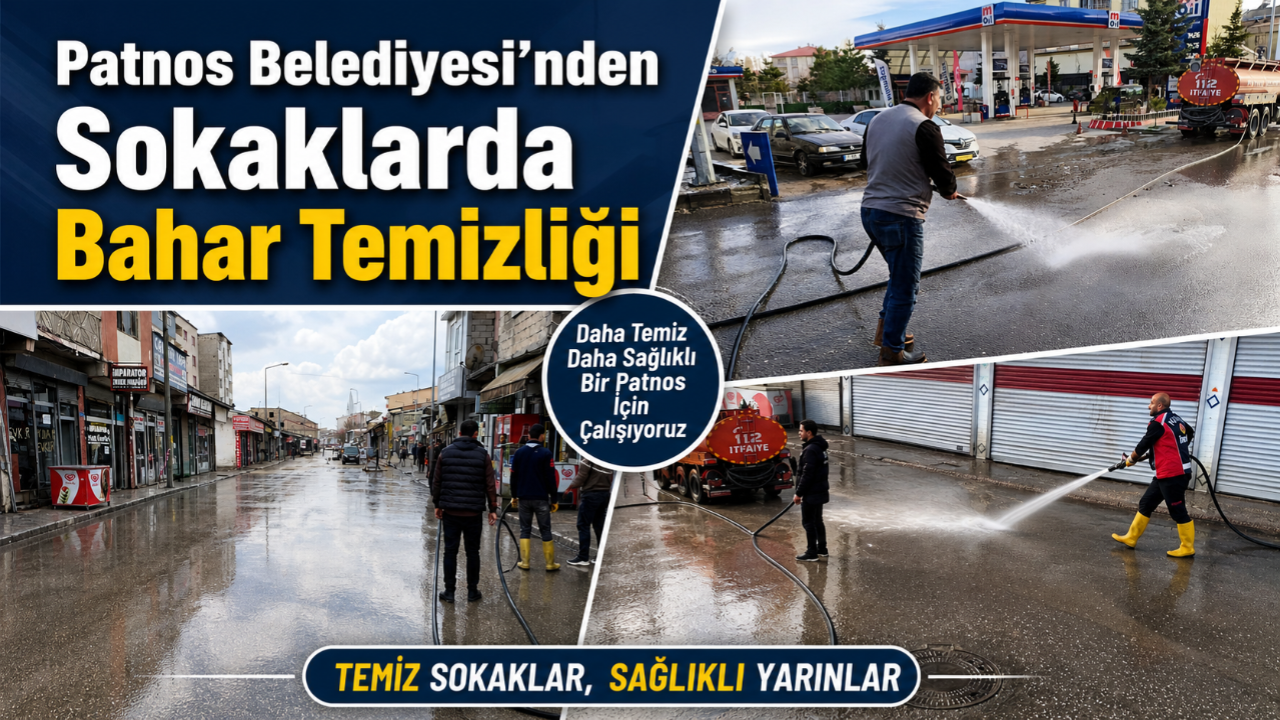 Patnos Belediyesi’nden Sokaklarda Bahar Temizliği