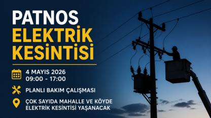 Patnos’ta Planlı Elektrik Kesintisi Yaşanacak