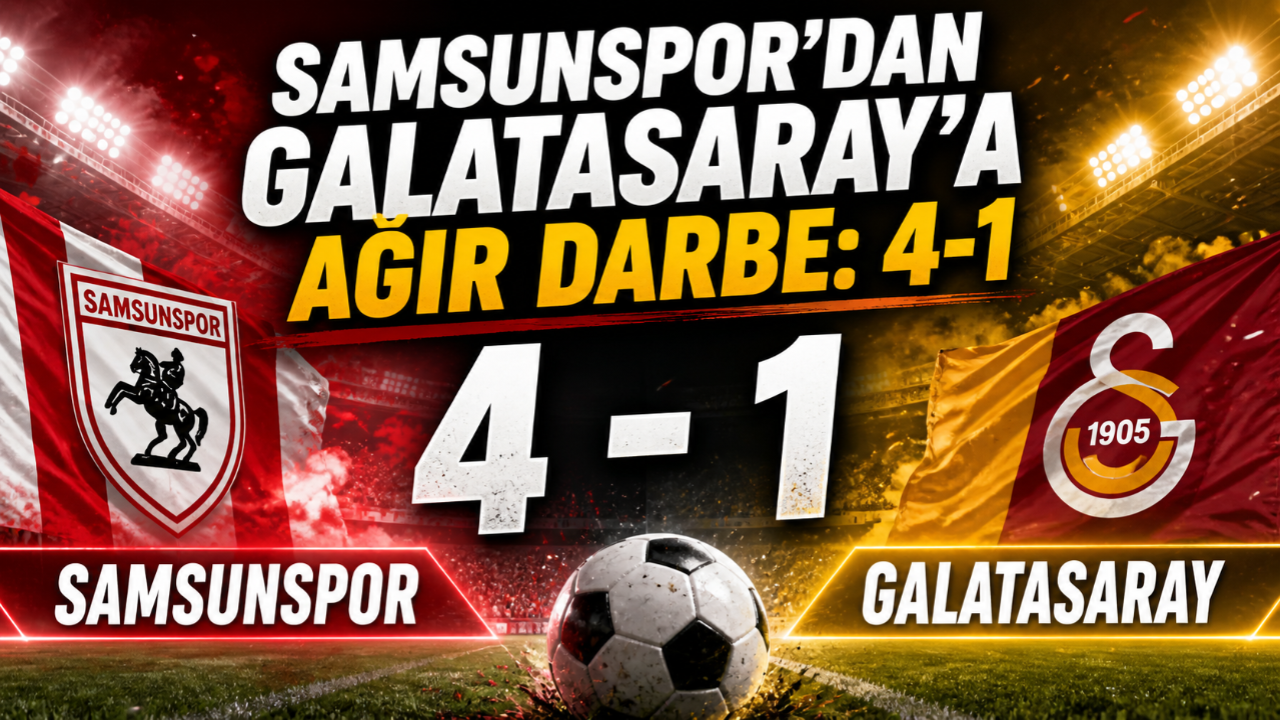 Samsunspor’dan Galatasaray’a Ağır Darbe: 4-1