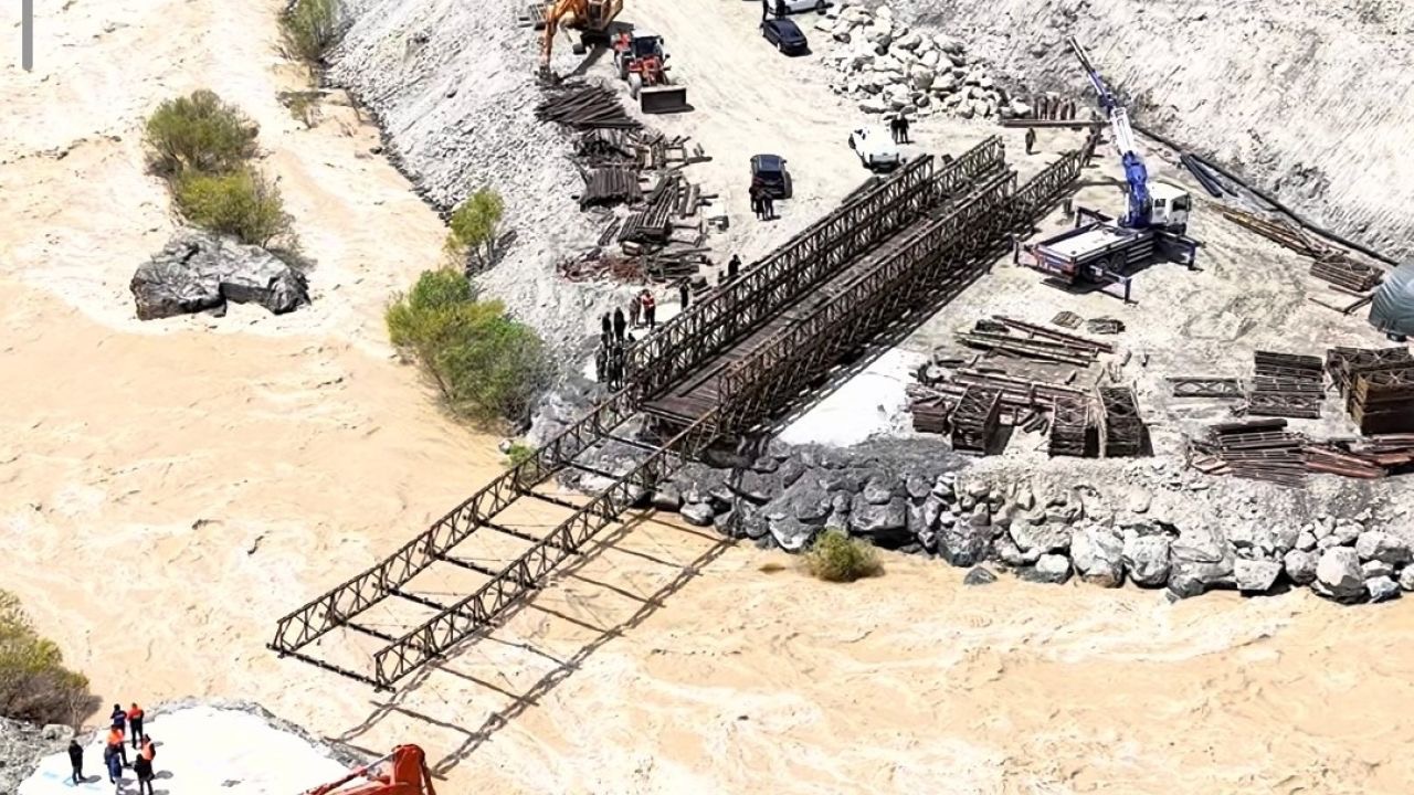 Vali Taşyapan, panel köprü yapım çalışmalarını yerinde inceledi