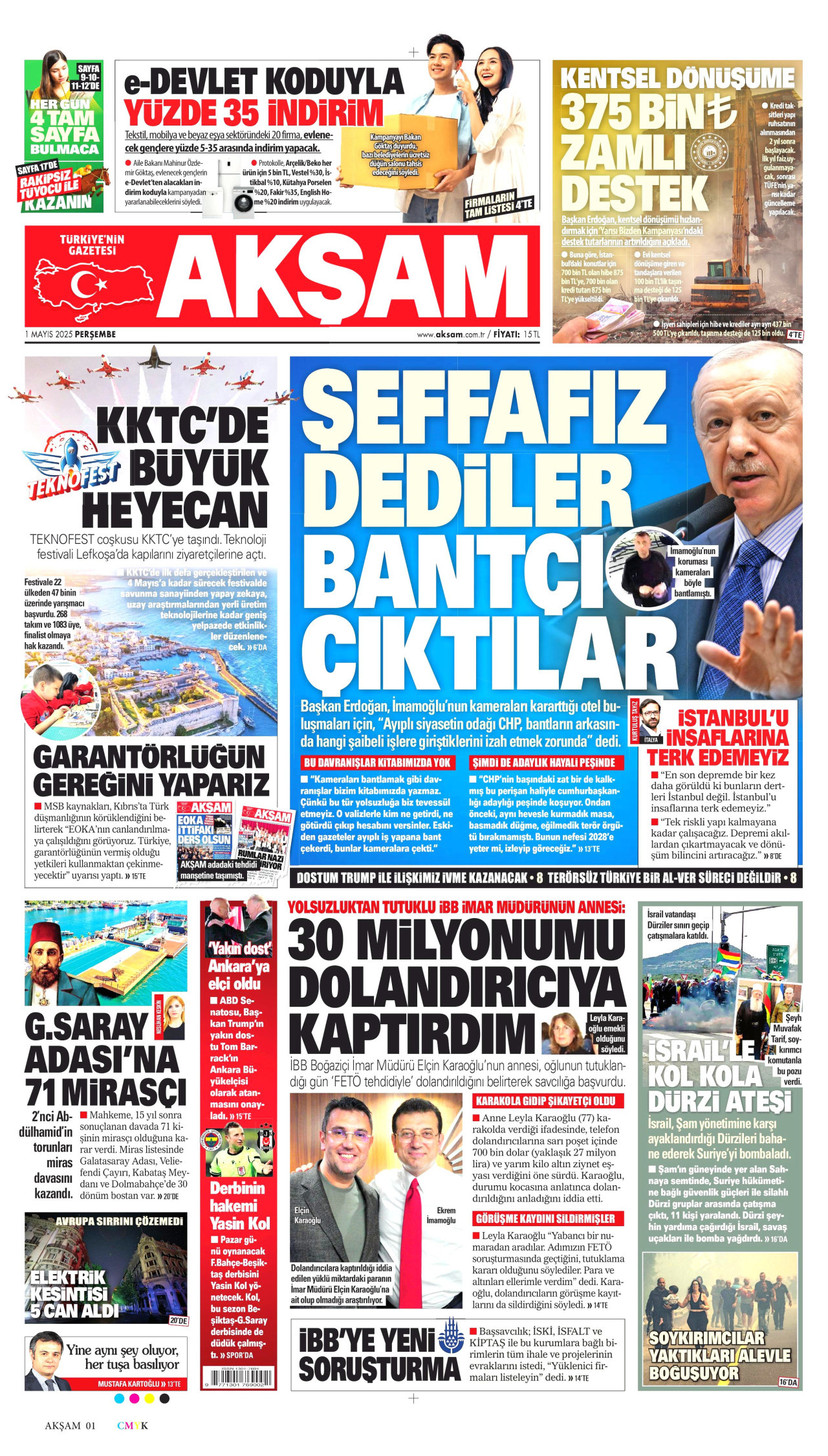 AKŞAM Gazete Manşeti