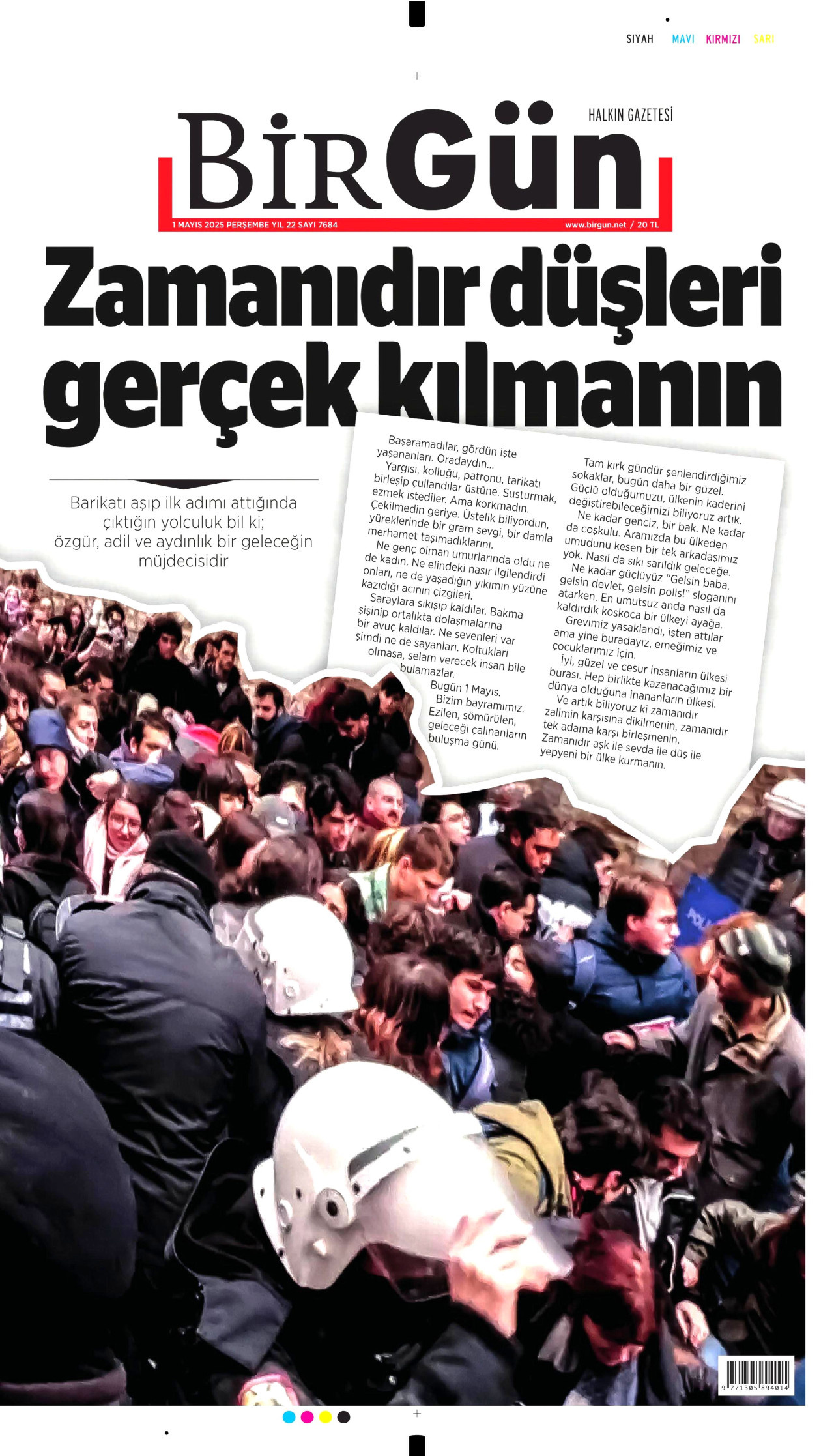 BİRGÜN Gazete Manşeti
