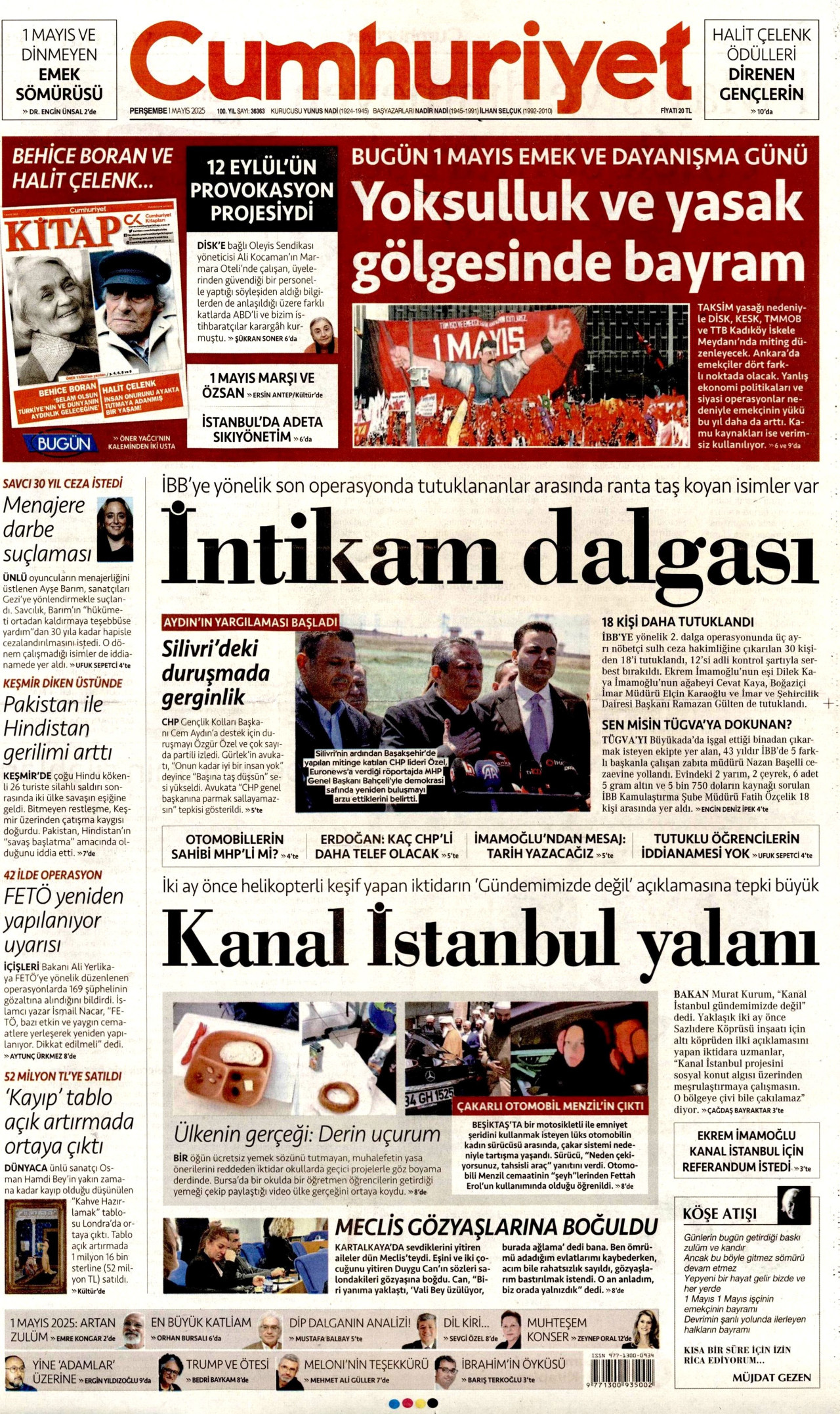 CUMHURİYET Gazete Manşeti