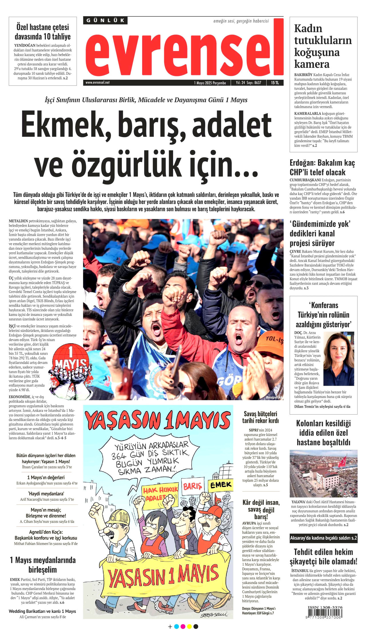EVRENSEL Gazete Manşeti