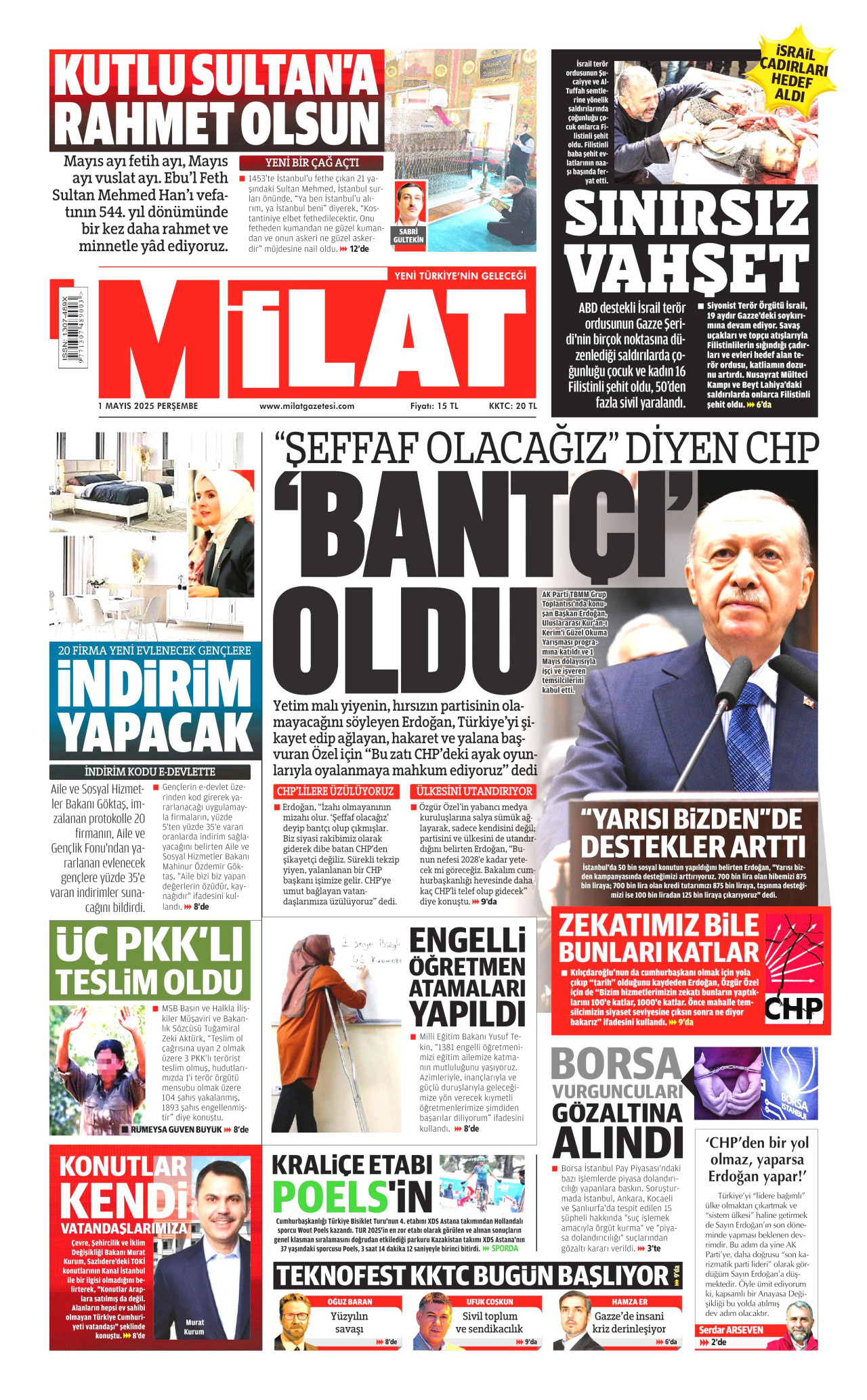 MİLAT Gazete Manşeti