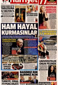 HÜRRİYET Gazete Manşeti