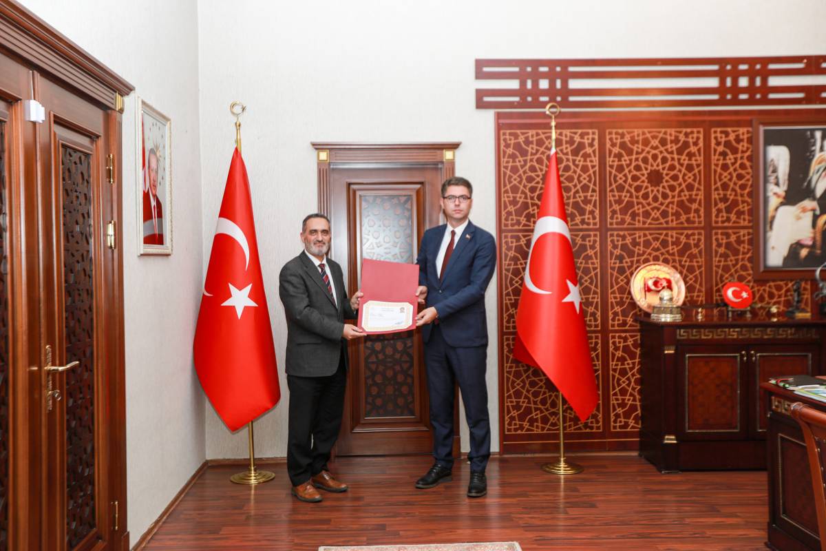 Tekirdağ Kapaklı İlçe Müftüsü olarak atanan Abdullah Bora Kaymakam Karaloğlu'nu Ziyaret Etti