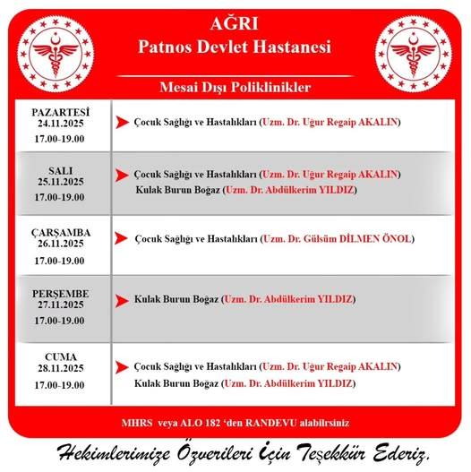 Patnos'ta Akşam Poliklinikleri Başladı