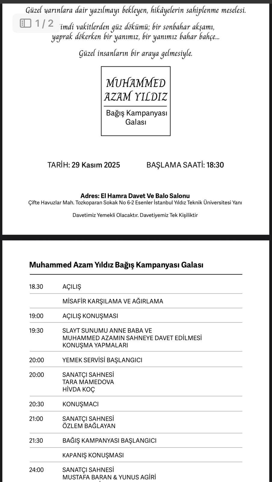 Doğubayazıtlı Muhammed Azam İçin Destek Kampanyası