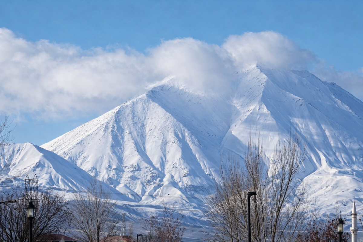 Kösedağ’ın karlı manzarası göz kamaştırdı