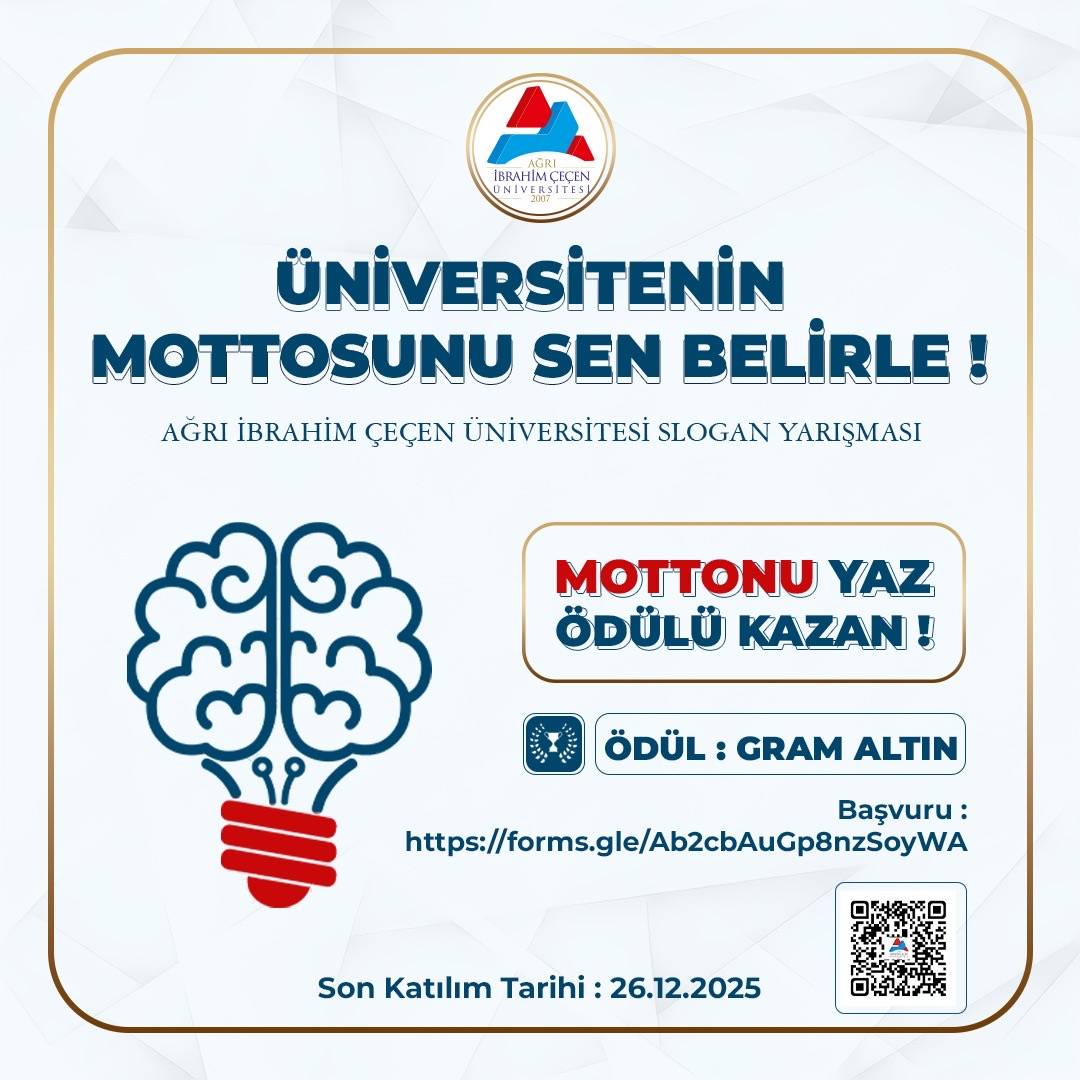 Ağrı İbrahim Çeçen Üniversitesi’nden motto yarışması