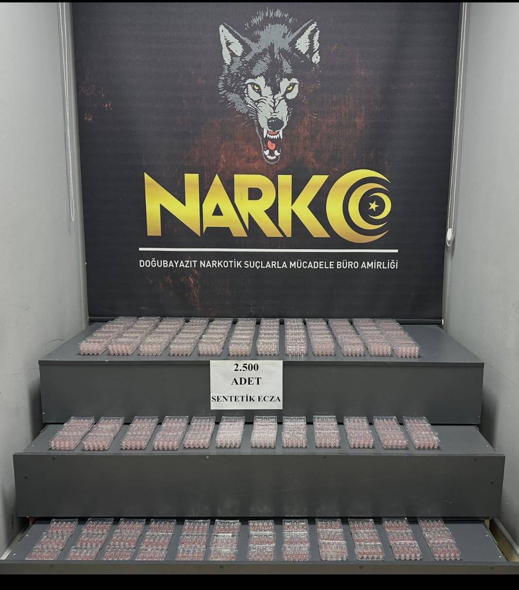 Ağrı’da TIR’da 2 Bin 500 Adet Sentetik Ecza Ele Geçirildi