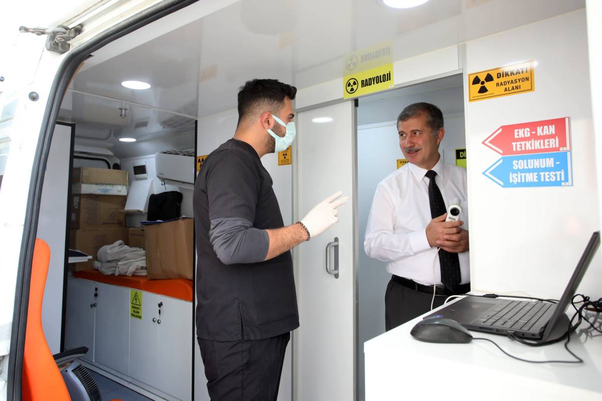 AİÇÜ’de Mobil Araçla Sağlık Taraması Uygulanıyor