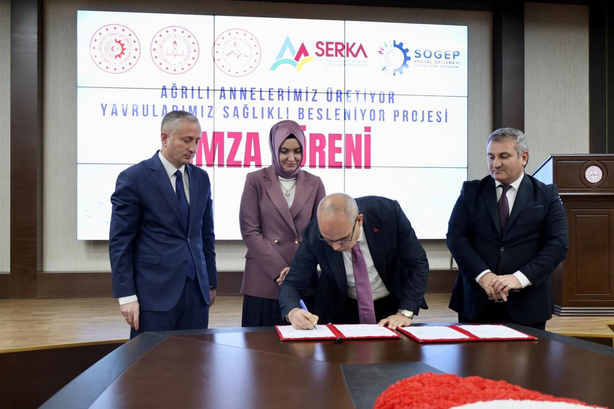 Ağrı’da “Ağrılı Annelerimiz Üretiyor, Yavrularımız Sağlıklı Besleniyor” Projesi İçin İmzalar Atıldı