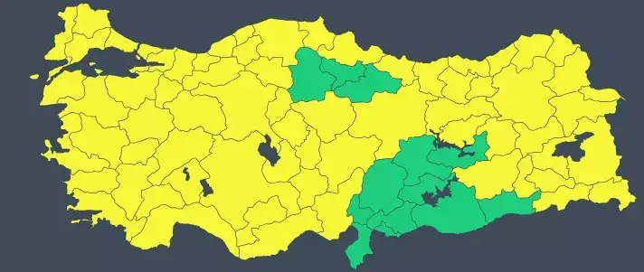 Ağrı, Van, Erzurum, Bitlis ve Muş başta olmak üzere toplam 68 il için Son Dakika Uyarı
