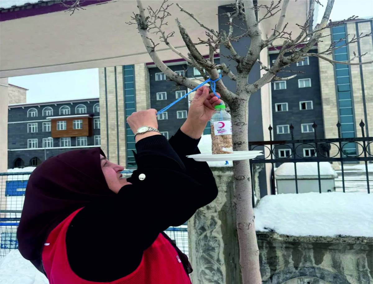 Patnos’ta Kışın Sert Koşullarında Yaban Hayvanları Unutulmadı