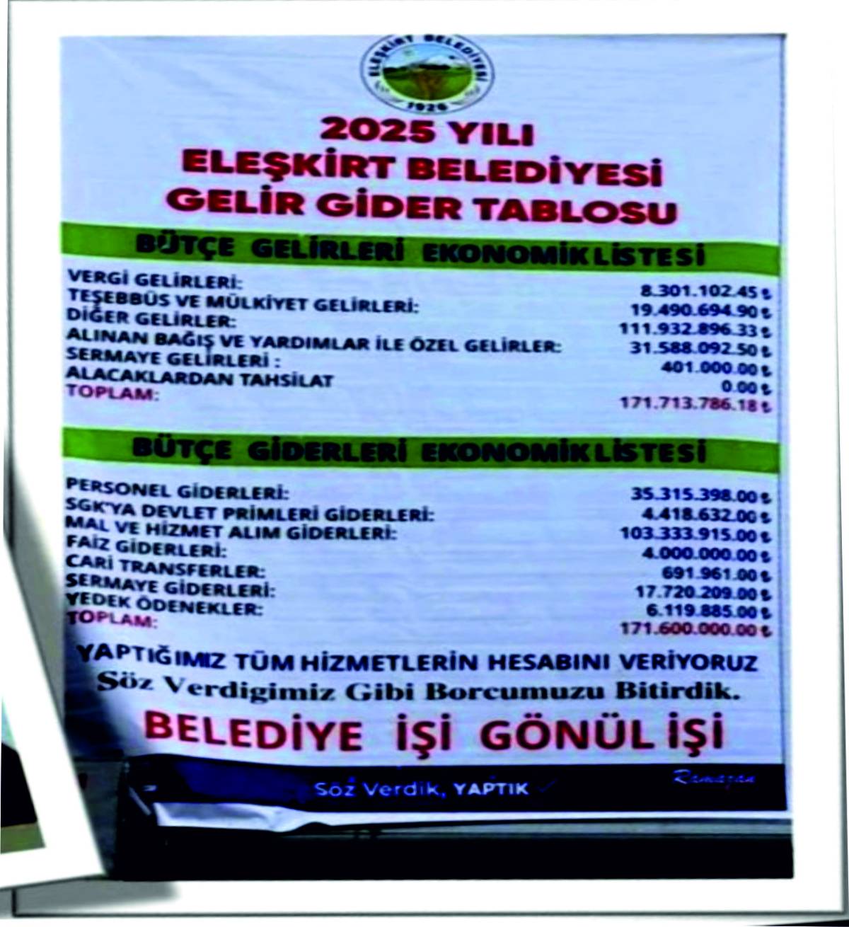 İlçe Belediyesinden Şeffaf Yönetim Vurgusu