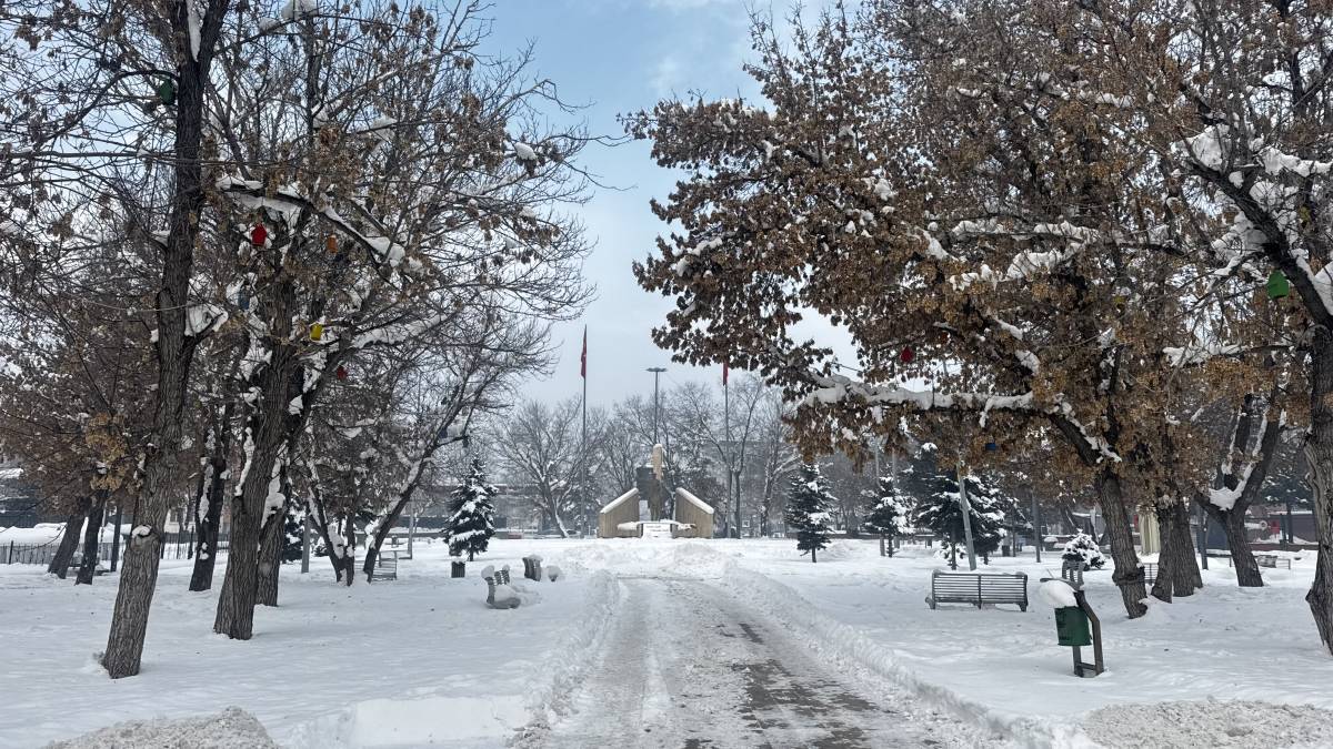 Ağrı’da Kar Manzarası Kartpostallık Görüntüler Oluşturdu