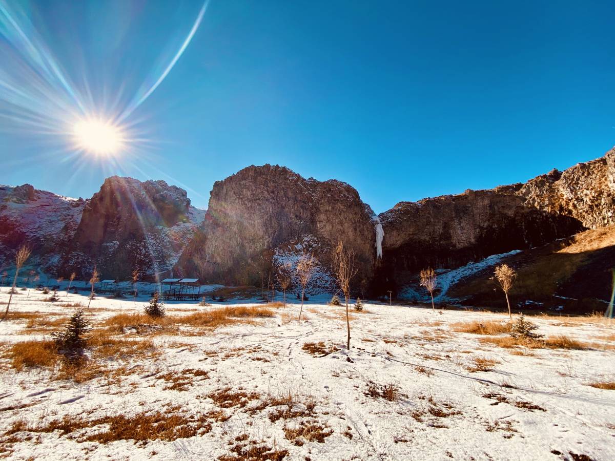 Ağrı’da gün batımı kartpostallık manzara oluşturdu