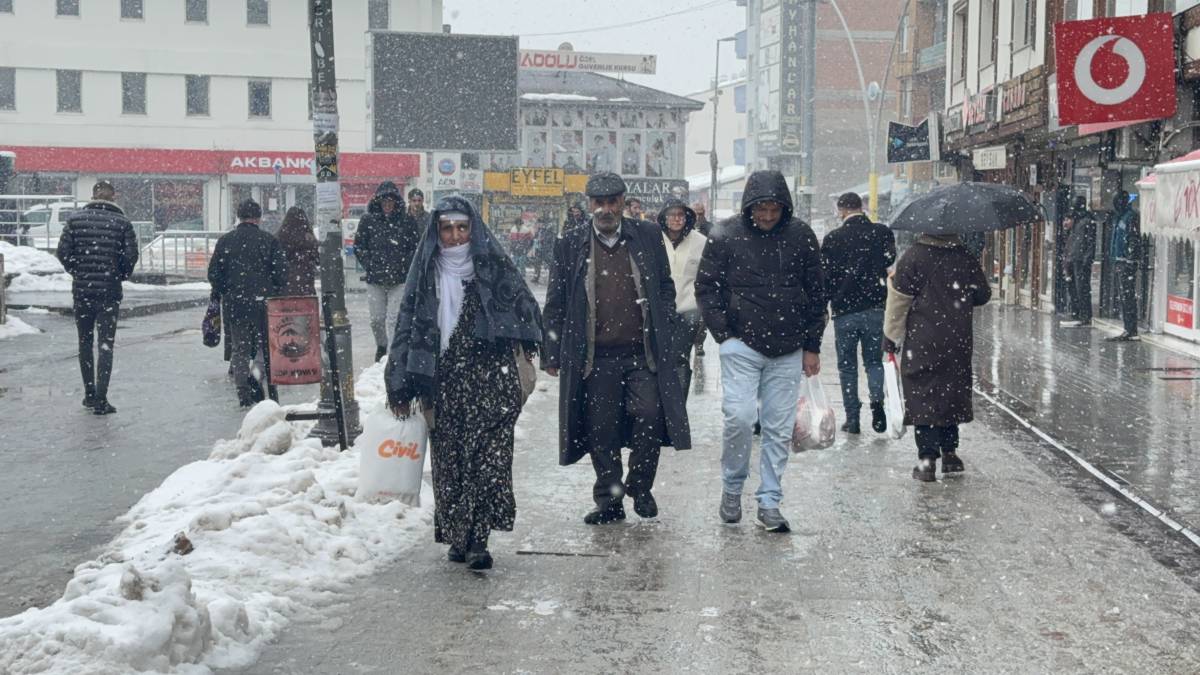 Ağrı’da kar yağışı yeniden etkili oldu
