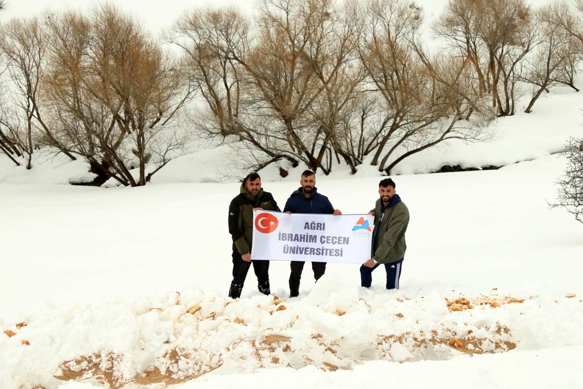 Hamur Deresi’nde Yaban Hayvanlarına Yemleme Çalışması