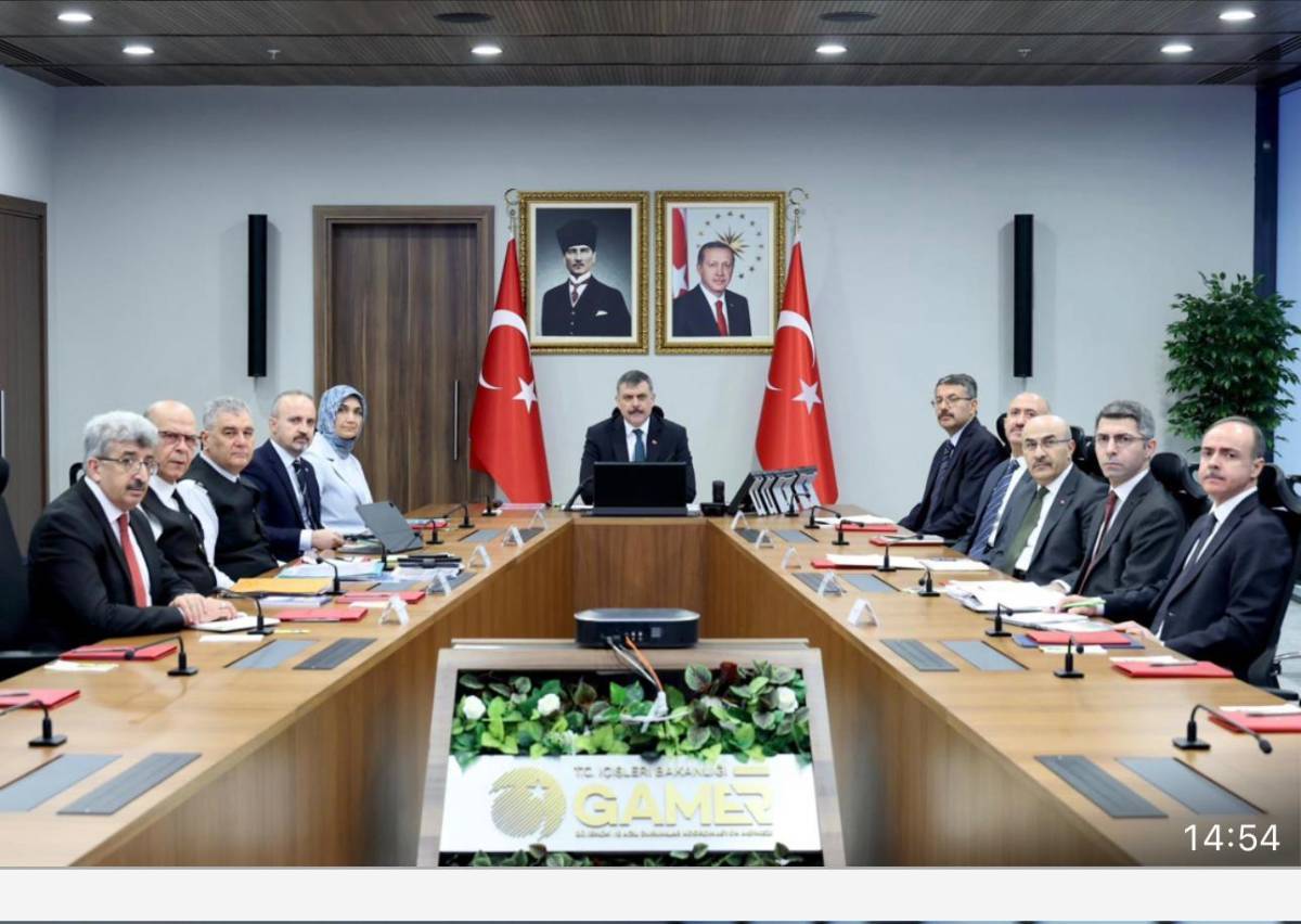 Vali Bozkurt İçişleri Bakanı Mustafa Çiftçi başkanlığında video konferans güvenlik toplantısına katıldı