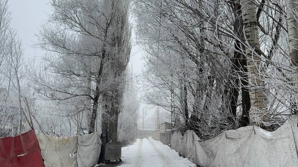 Ağrı buz kesti, termometreler eksi 16’yı gördü