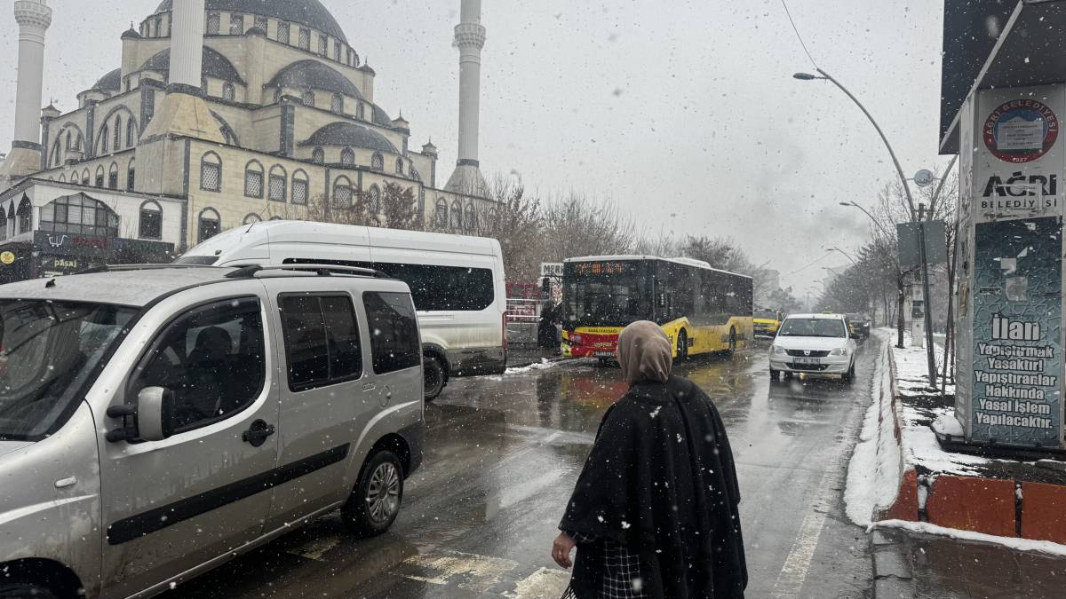 Ağrı’da kar yağışı etkisini artırdı