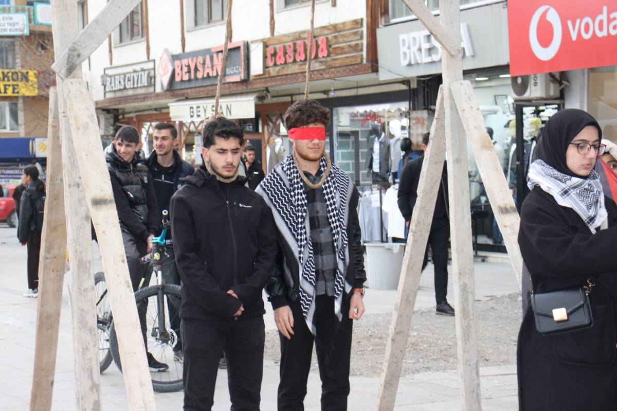 Ağrı’da Filistinli Esirler İçin İdam Tepkisi