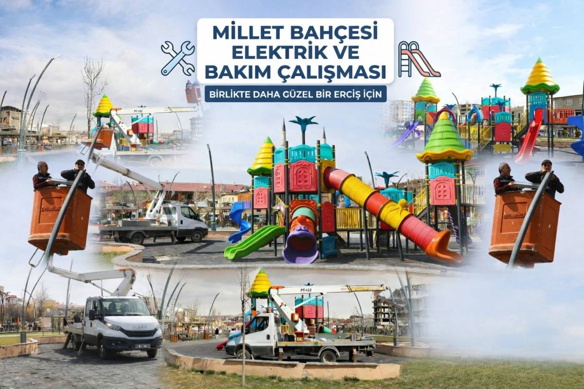 Erciş’teki Parklarda Aydınlatmalar Yenilendi