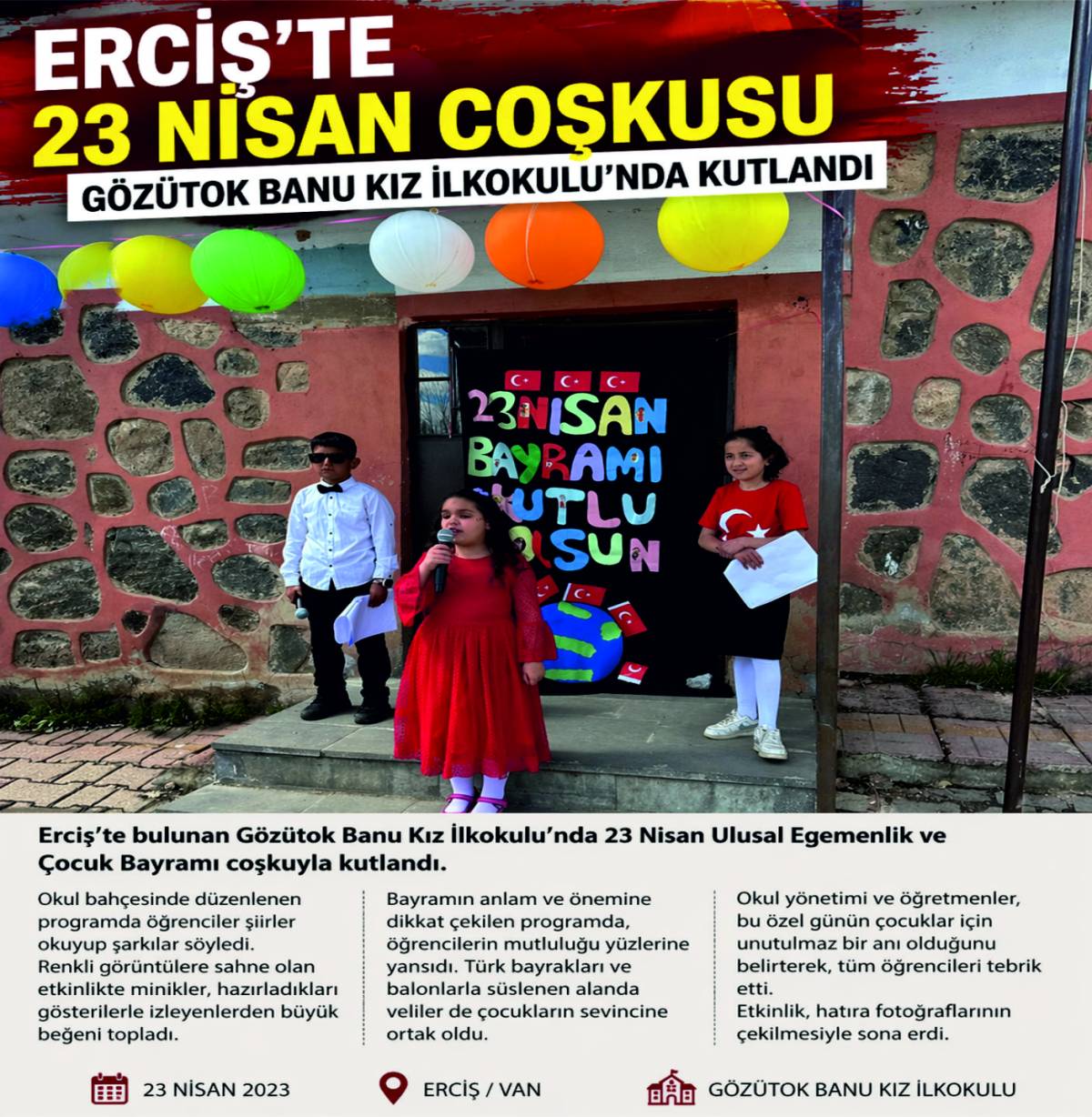 Erciş’te 23 Nisan Coşkusu