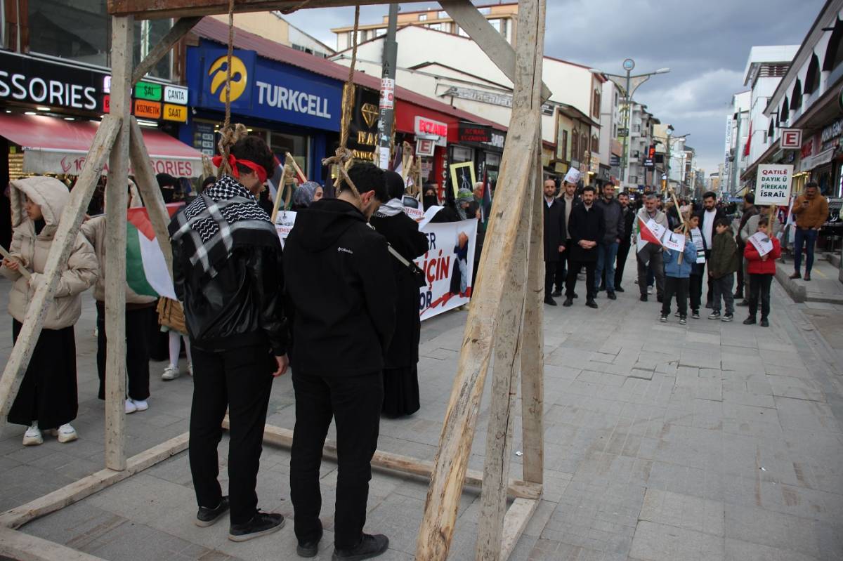 Ağrı’da Filistinli Esirler İçin İdam Tepkisi