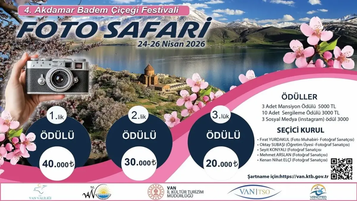 Van'da 4. Akdamar Badem Çiçeği Festivali Başlıyor