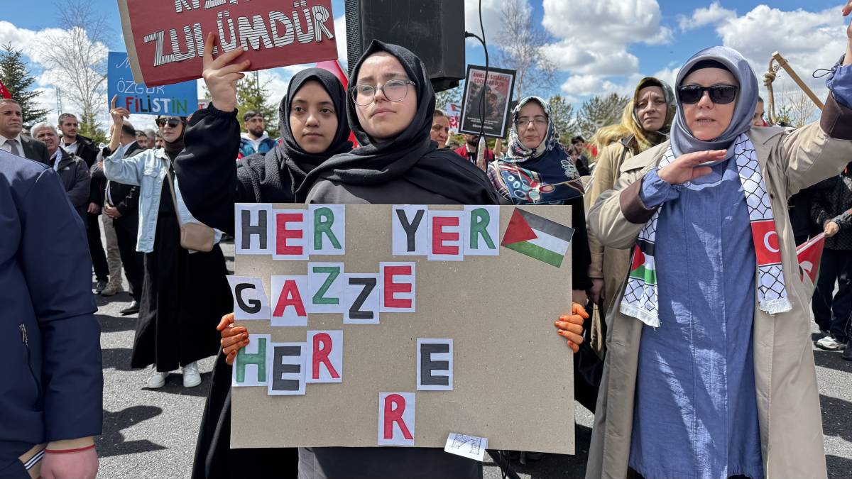 Ağrı Filistin için tek yürek oldu