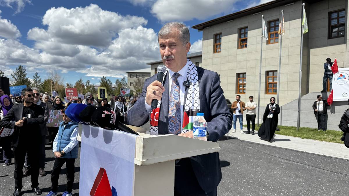 Ağrı Filistin için tek yürek oldu