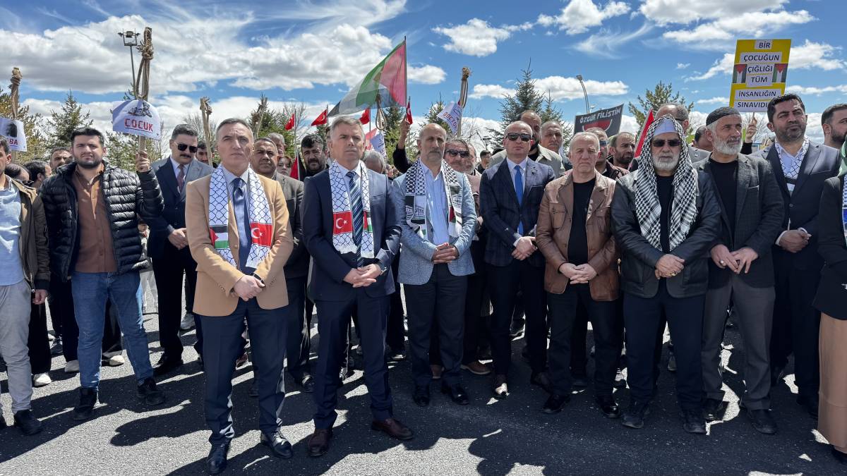 Ağrı Filistin için tek yürek oldu